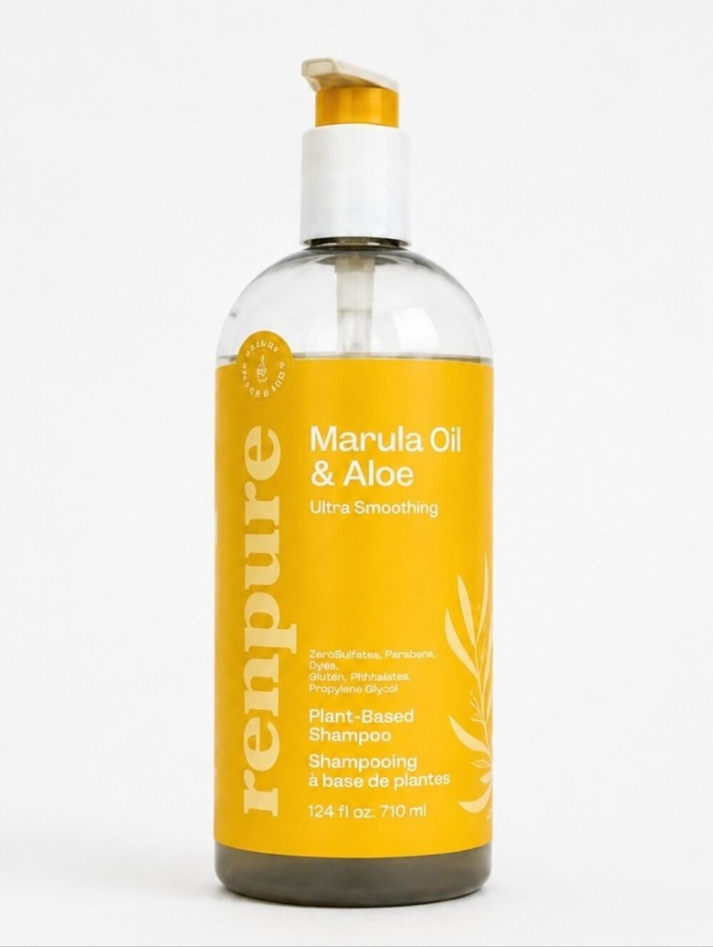 Renpure Marula Oil & Aloe Ultra Smoothing Plant-Based Shampoo 24 oz NEW SLS Free